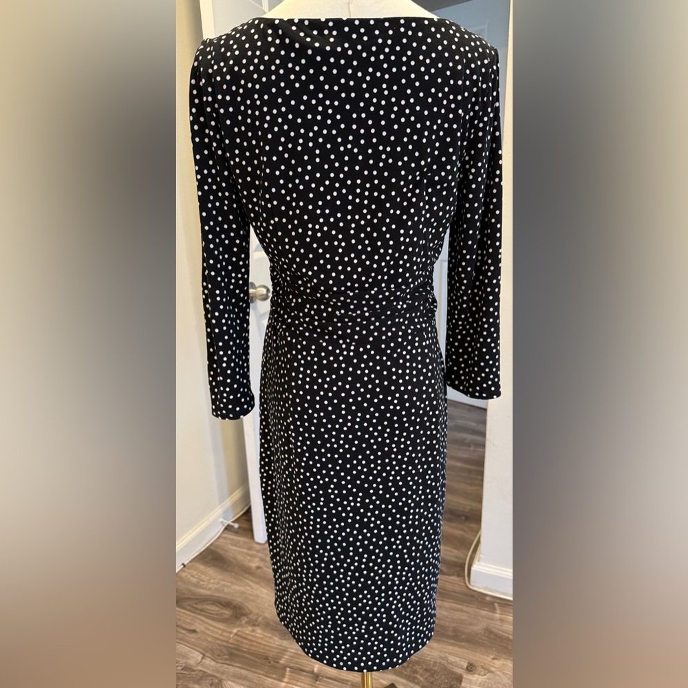 Ann Taylor Black & White Polka Dot Sheath Dress – Size 6 🤍🖤 - Picture 2 of 4